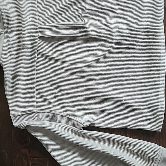 American Eagle Sage Green Ribbed Knit Button-up Cropped Hoodie Shacket Wmns M - Picture 7 of 14